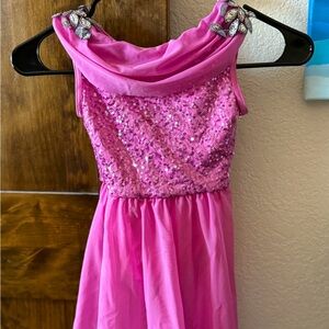 Weissman SC sequin light pink dance dress